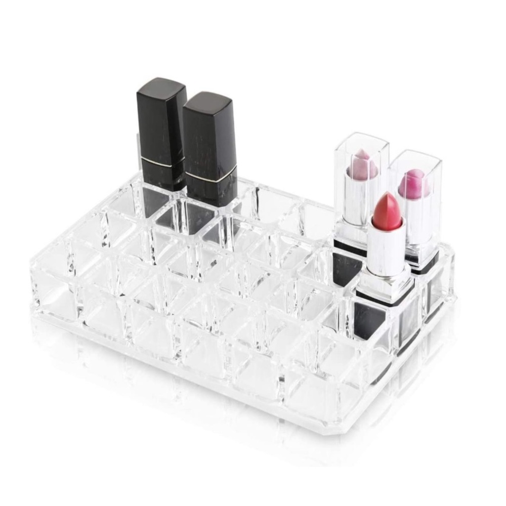 BINO Acrylic Lipstick Organizer Holds 24 Lipsticks
